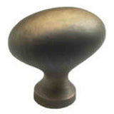Schaub and Company 719-ALB antique light brass oval cabinet knob