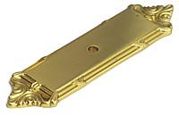 Schaub and Company 761-03 polished brass cabinet backplates