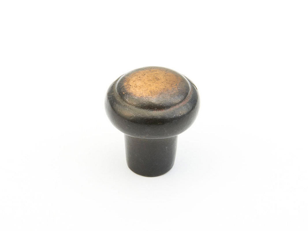Schaub and Company 781-AZ aged bronze round cabinet knob
