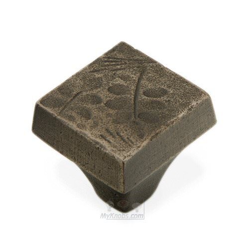 Schaub and Company 826-AI-LAZ Willow Collection 1-1/4 Inch Square Cabinet Knob Iron
