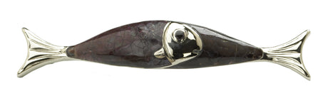Schaub and Company 850-VO/PN polished nickel / violet oyster cabinet pull