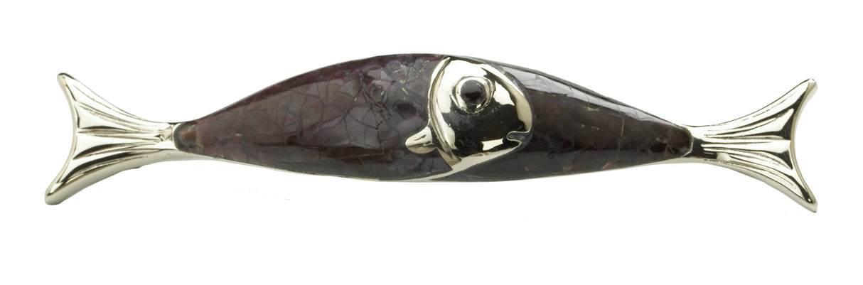 Schaub and Company 850-VO/PN polished nickel / violet oyster cabinet pull