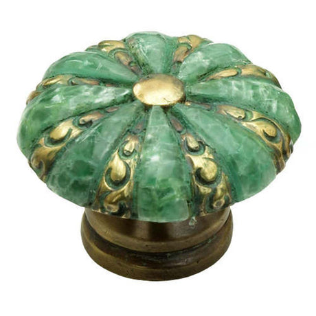 Schaub and Company 853-J/DGW dark green wash / jade designer cabinet knob
