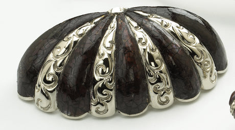 Schaub and Company 854-VO/PN polished nickel / violet oyster bar cabinet pull