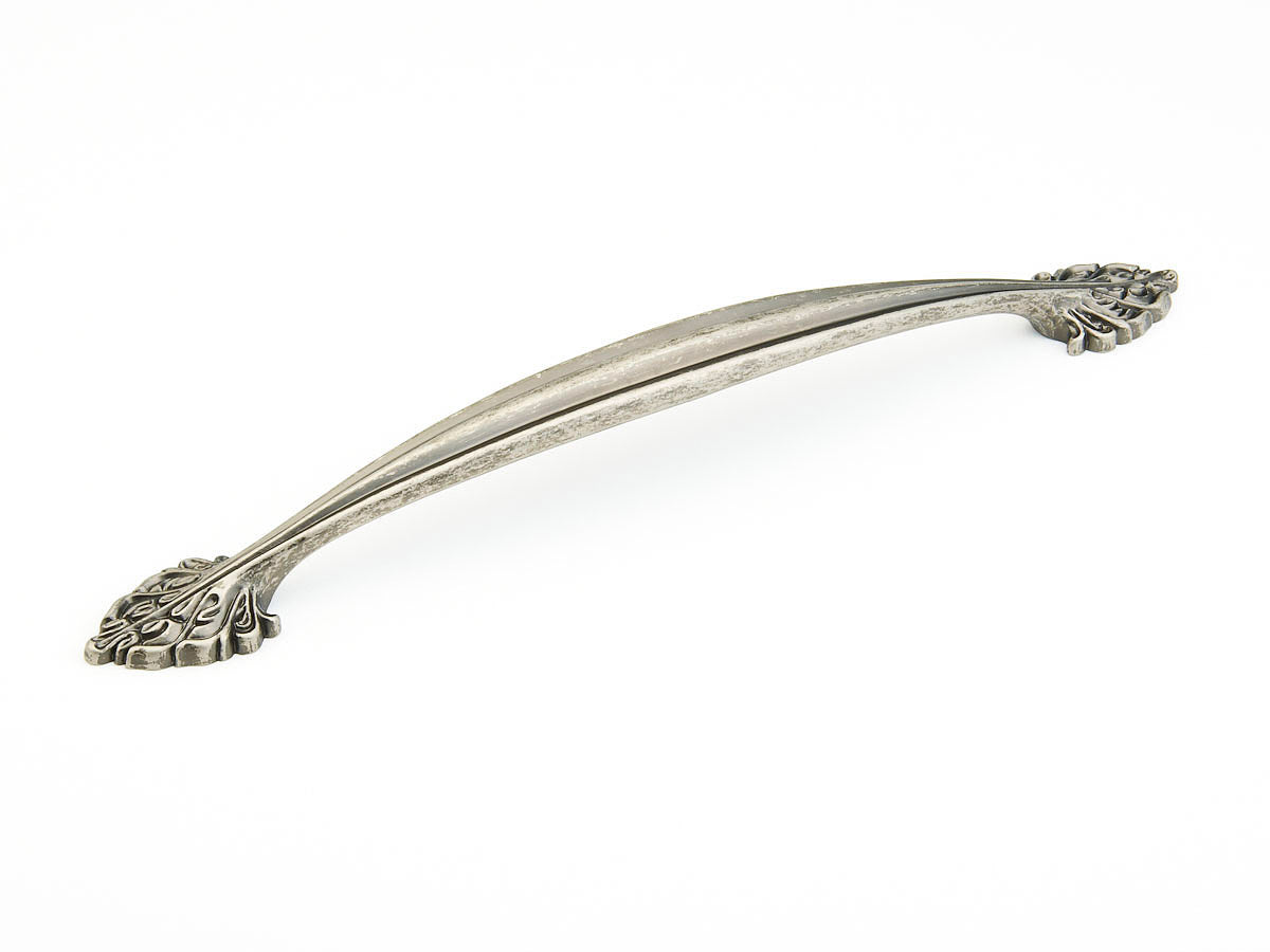 Schaub and Company 868-CRS corinthian silver arched cabinet pull