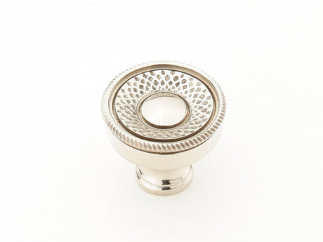 Schaub and Company 927-WB white brass mushroom cabinet knob