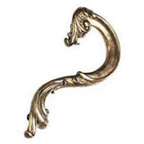 Schaub and Company 935R-MSL moticello silver cabinet pull