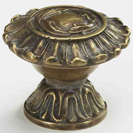 Schaub and Company 937-MBR moticello brass cabinet knob