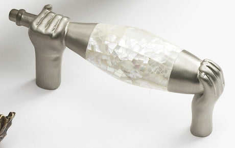 Schaub and Company 942S-SN-MOP Symphony hardware in satin stainless, additional view