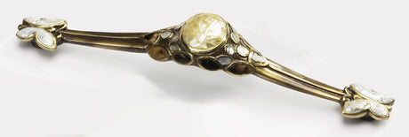 Schaub and Company 960P-PB-AB Symphony hardware in satin stainless, front view