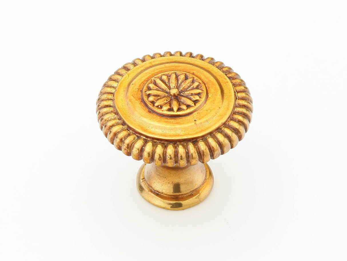 Schaub and Company 968M-WB white brass mushroom cabinet knob