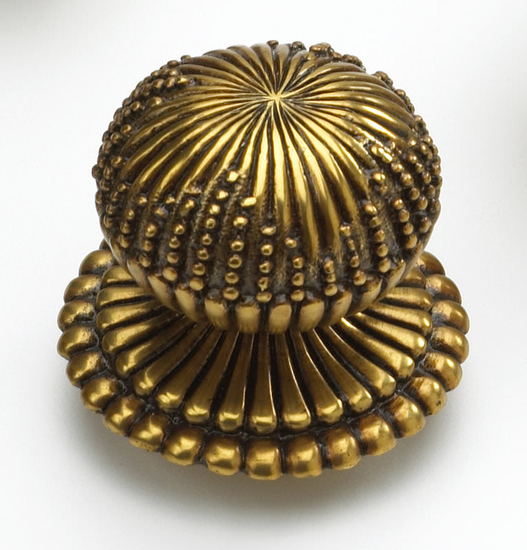 Schaub and Company 969M-PAR paris brass mushroom cabinet knob