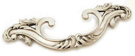 Schaub and Company 988-WB French Court cabinet pull in satin stainless, front view