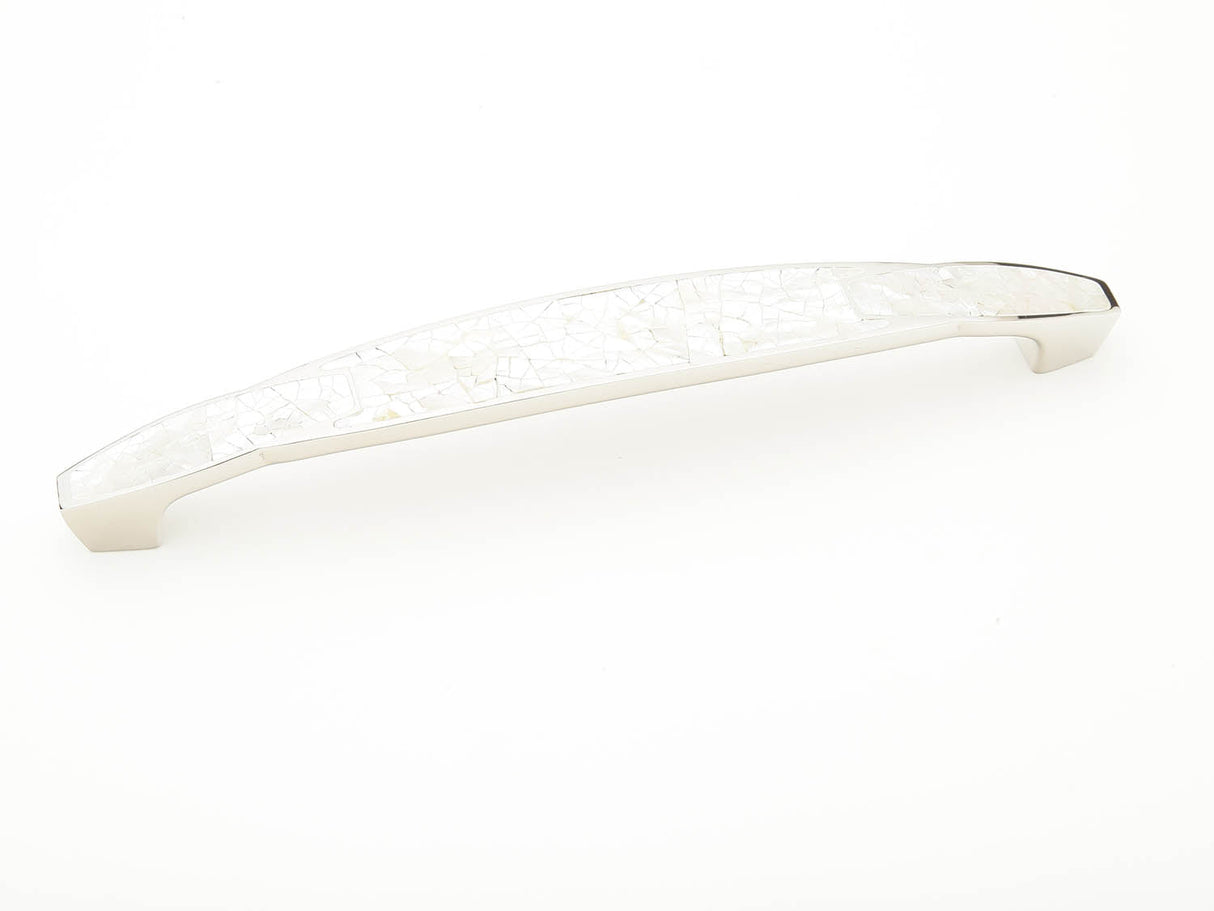 Schaub and Company 992-8-PEN-ED polished nickel/mother of pearl bar cabinet pull