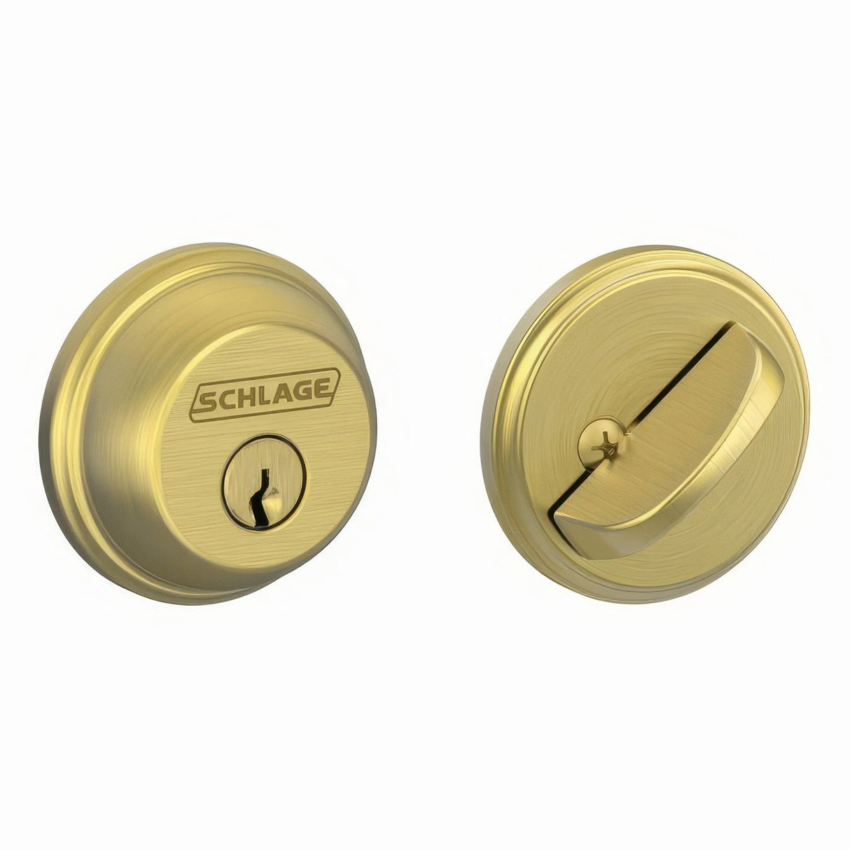Schlage B60619 B60 B Series Single Cylinder Deadbolt Satin Nickel