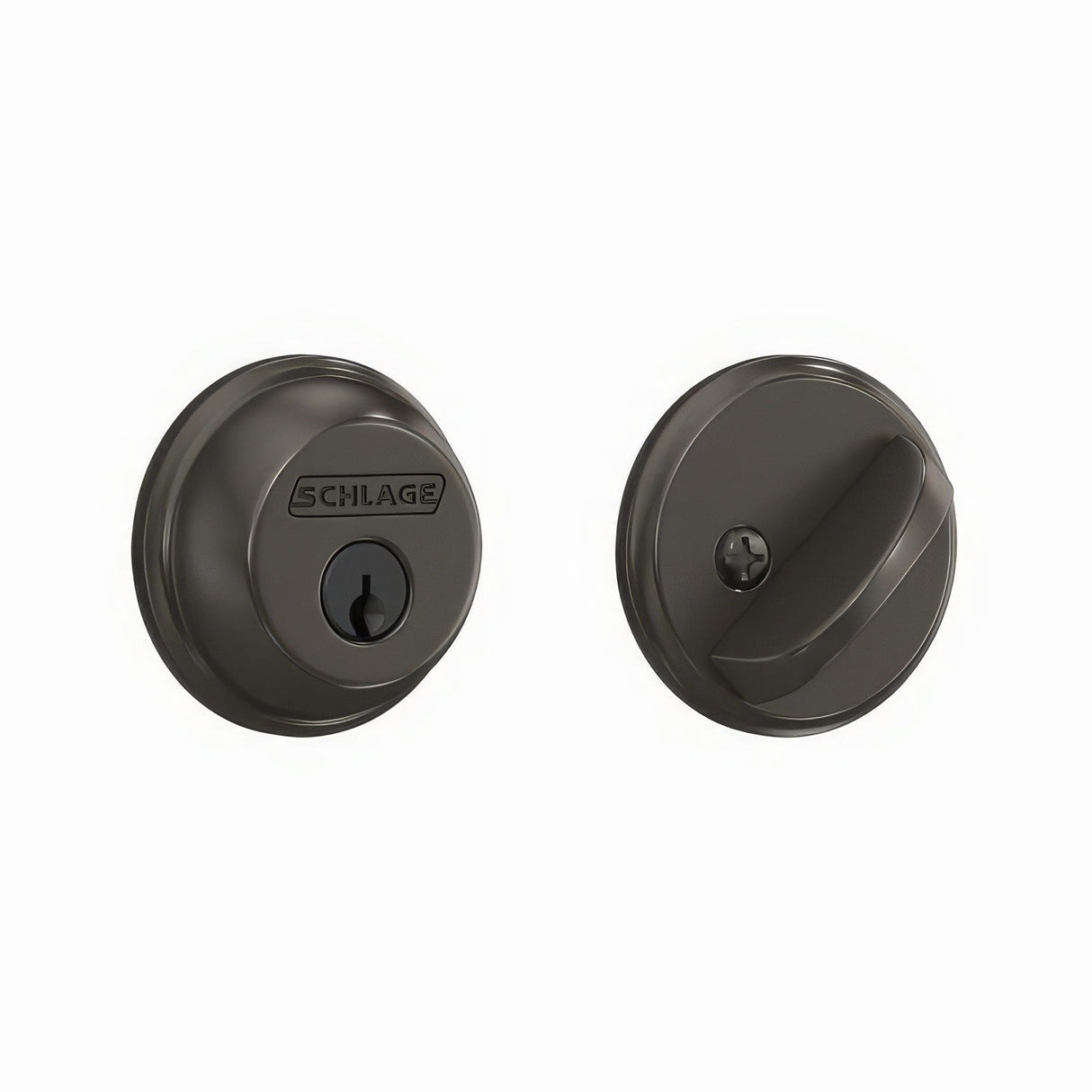 Schlage B60626 B60 B Series Single Cylinder Deadbolt Satin Chrome