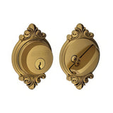 Schlage B60BRK609 B60BRK Single Cylinder Deadbolt with Brookshire Rose Antique Brass