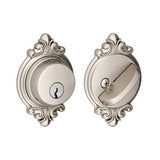 Schlage B60BRK619 B60BRK Single Cylinder Deadbolt with Brookshire Rose Satin Nickel