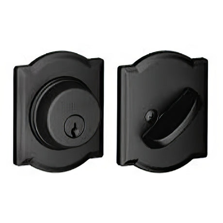 Schlage B60CAM622 matte black single cylinder deadbolt