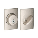 Schlage B60CEN619 B60CEN Single Cylinder Deadbolt with Century Rose Satin Nickel