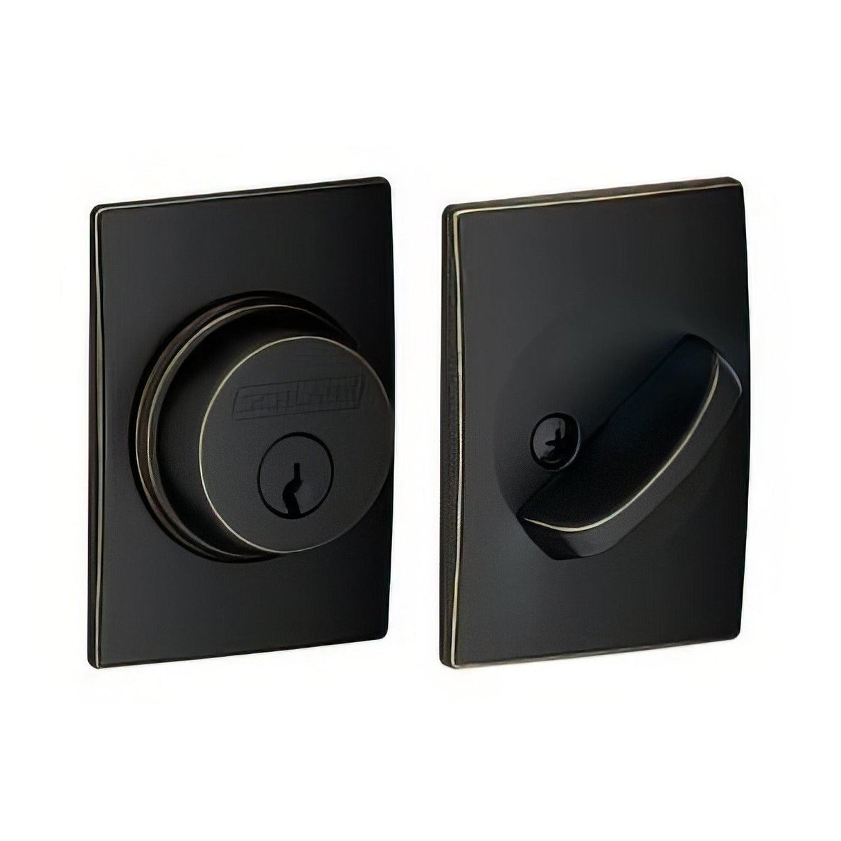 Schlage B60CEN716 B60CEN Single Cylinder Deadbolt with Century Rose Aged Bronze