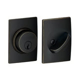 Schlage B60CEN716 B60CEN Single Cylinder Deadbolt with Century Rose Aged Bronze