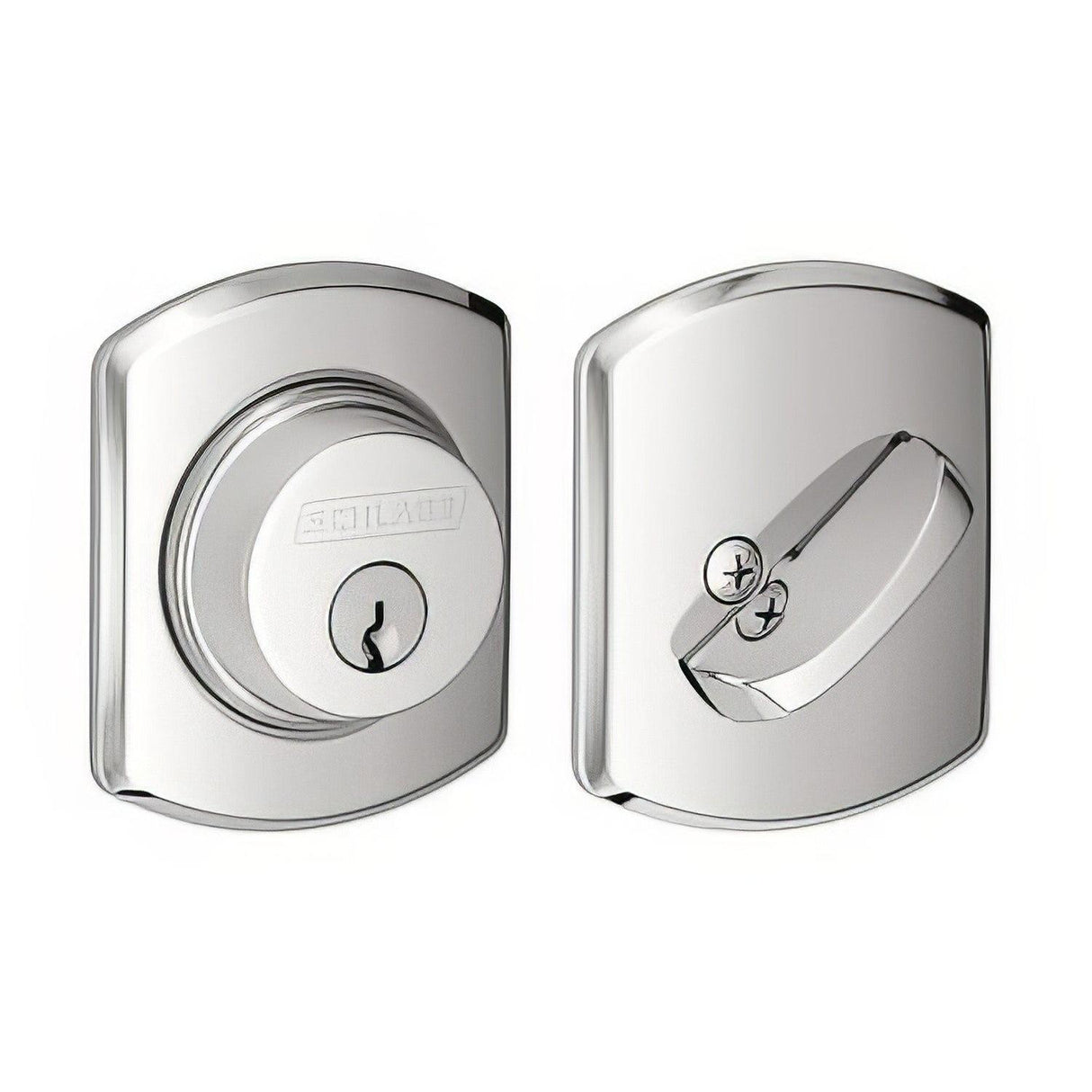 Schlage B60GRW625 B60GRW Single Cylinder Deadbolt with Greenwich Rose Polished Chrome
