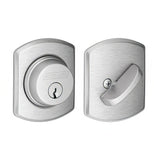 Schlage B60GRW626 B60GRW Single Cylinder Deadbolt with Greenwich Rose Satin Chrome