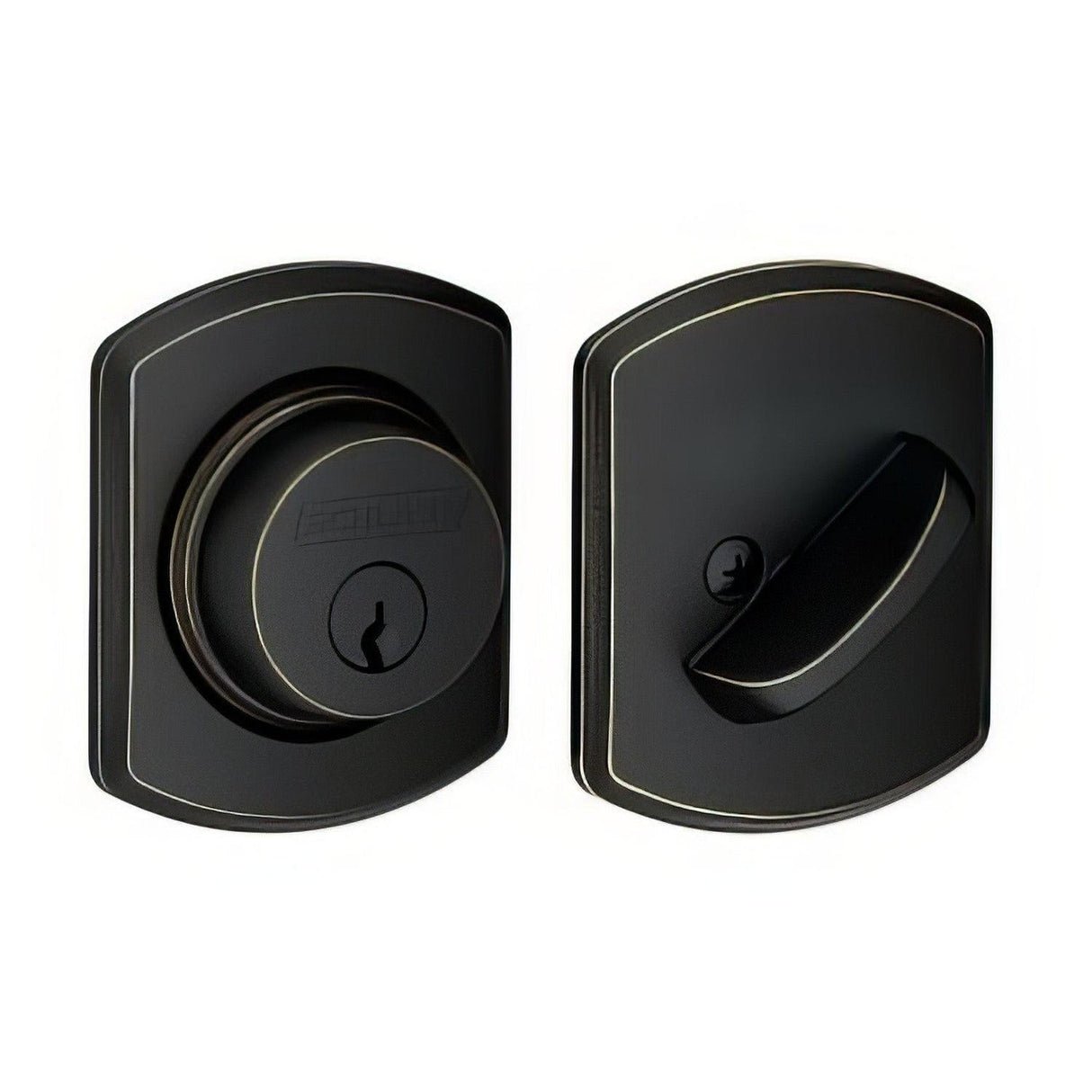 Schlage B60GRW716 B60GRW Single Cylinder Deadbolt with Greenwich Rose Aged Bronze