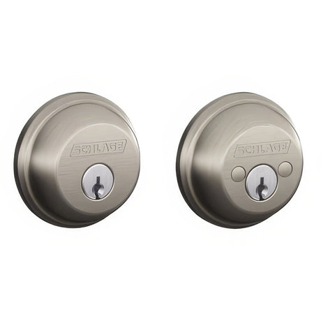 Schlage B62619 satin nickel double cylinder deadbolt