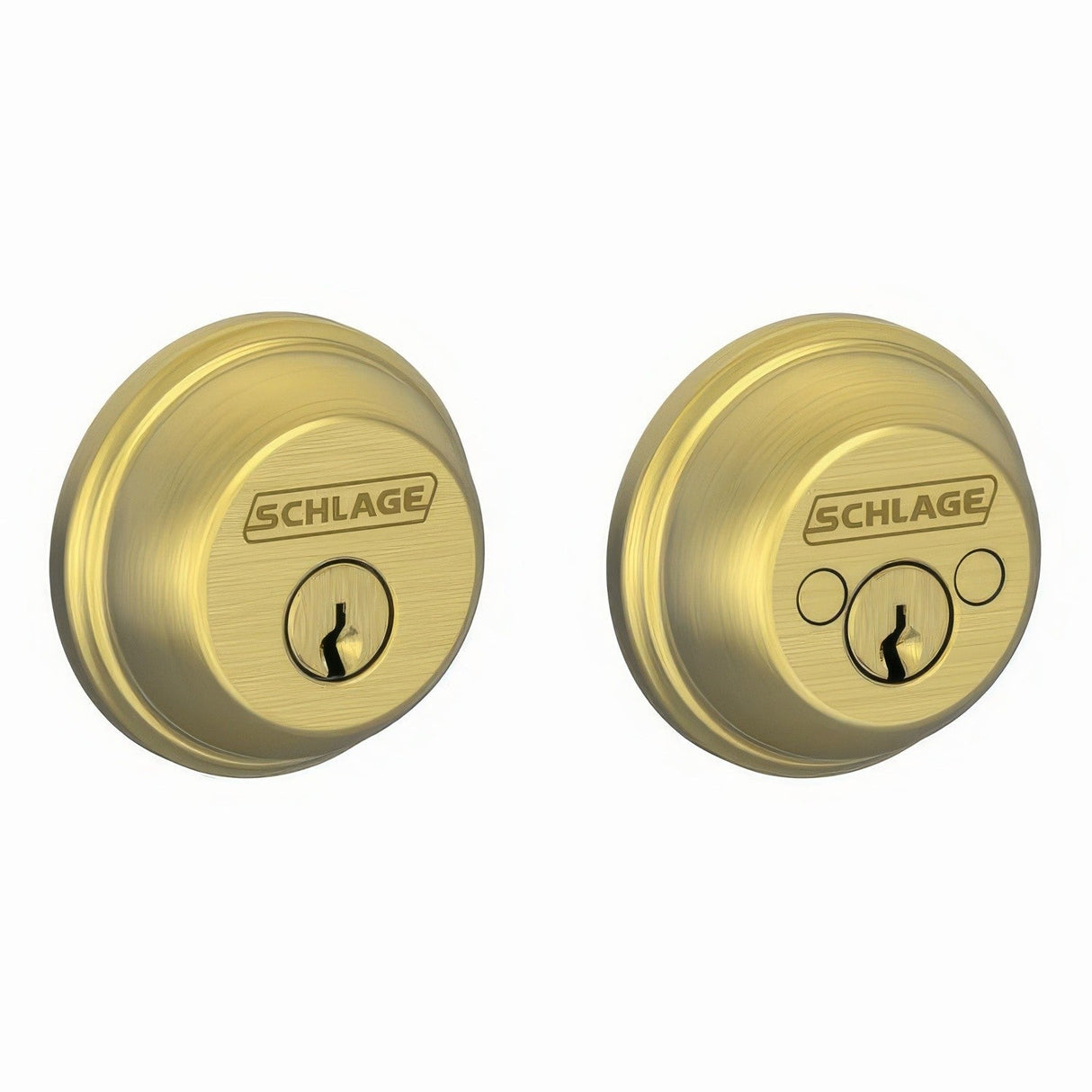Schlage B62608 B62 B Series Double Cylinder Deadbolt Satin Brass