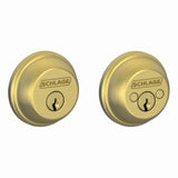 Schlage B62608 B62 B Series Double Cylinder Deadbolt Satin Brass