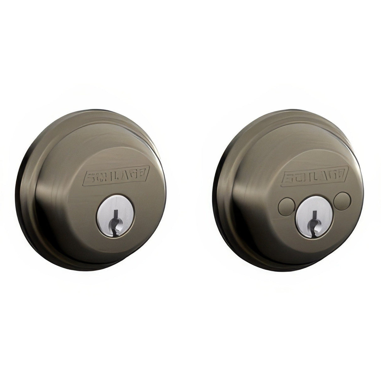 Schlage B62620 B62 B Series Double Cylinder Deadbolt Antique Pewter
