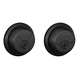 Schlage B62622 B62 B Series Double Cylinder Deadbolt Matte Black
