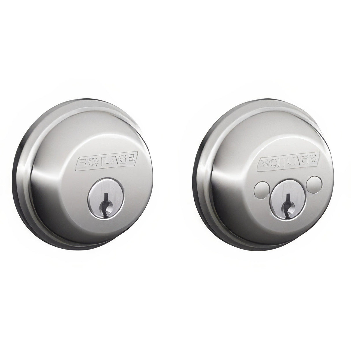 Schlage B62625 B62 B Series Double Cylinder Deadbolt Polished Chrome