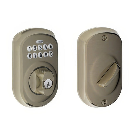 Schlage BE365PLY620 antique pewter keypad electronic deadbolt