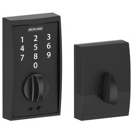 Schlage BE375CEN622 BE375CEN Century Touchscreen Deadbolt Matte Black