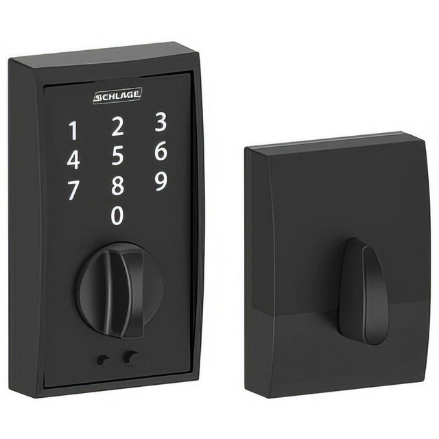 Schlage BE375CEN622 BE375CEN Century Touchscreen Deadbolt Matte Black