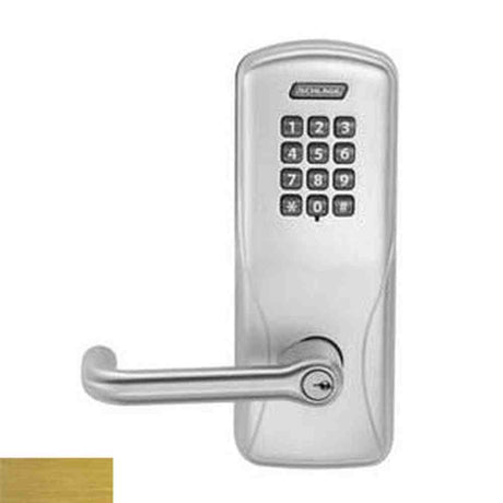 Schlage CO200MS70KPTLR606 satin brass keypad entry door lever