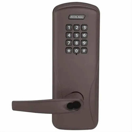 Schlage CO200CY70KPATH643E CO200CY70KPATH Commercial Electronic Cylindrical Lock with Keypad and Athens Lever Aged Bronze