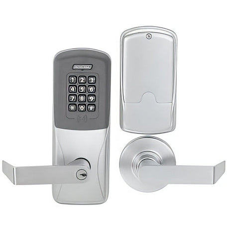 Schlage CO200CY70PRKRHO626 CO-Series Commercial Electronic Cylindrical Lock with Proximity Keypad Satin Chrome