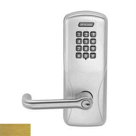Schlage CO200MS70KPTLR606 CO-200-MS-70-KP-TLR CO-Series Commercial Electronic Mortise Lock with Keypad Satin Brass