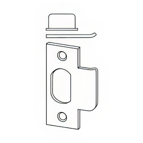 Schlage Commercial 10001622 10-001 1-1/8" x 2-3/4" T Strike Plate with Square Corners 1-1/8 Inch Lip Satin Black