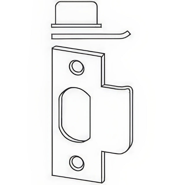 Schlage Commercial 10013626112 1 1/2" x 2-3/4" T Strike Plate with Square Corners Satin Chrome