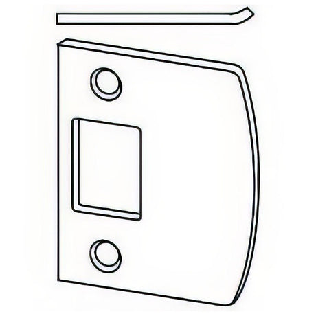 Schlage Commercial 10095609 10-095 1-5/8" x 2-1/4" Full Lip Strike Plate with Square Corners Antique Brass