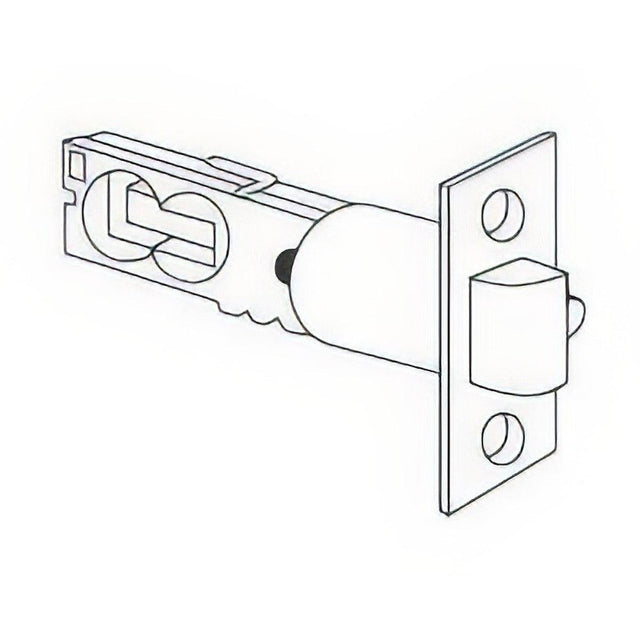 Schlage Commercial 16228605 2-3/8" DeadLatch with Square Corner 1-1/8" x 2-1/4" Faceplate Polished Brass