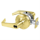 Schlage Commercial ALX70LSAT606 ALX70LSAT Grade 2 Classroom Saturn Door Lever Less Cylinder Satin Brass