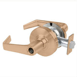 Schlage Commercial ALX70LSAT612 ALX70LSAT Grade 2 Classroom Saturn Door Lever Less Cylinder Satin Bronze