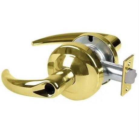 Schlage Commercial ALX80LOME605 ALX80LOME Grade 2 Storeroom Omega Door Lever Less Cylinder Polished Brass