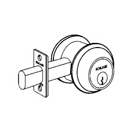 Schlage Commercial B661P605 B661P One Sided Deadbolt with Interior Blank Plate Polished Brass